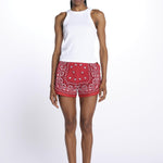 BANDADA SHORT con passamaneria BANDANA SHORT RED orsina 