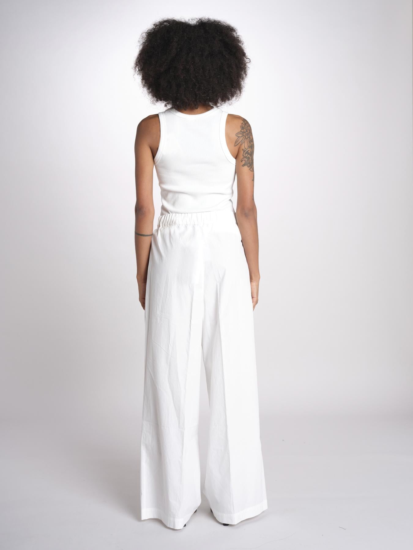 BENDA pantalone con pinces in popeline BENDA 2615131142600 004 BIANCO weekend maxmara 