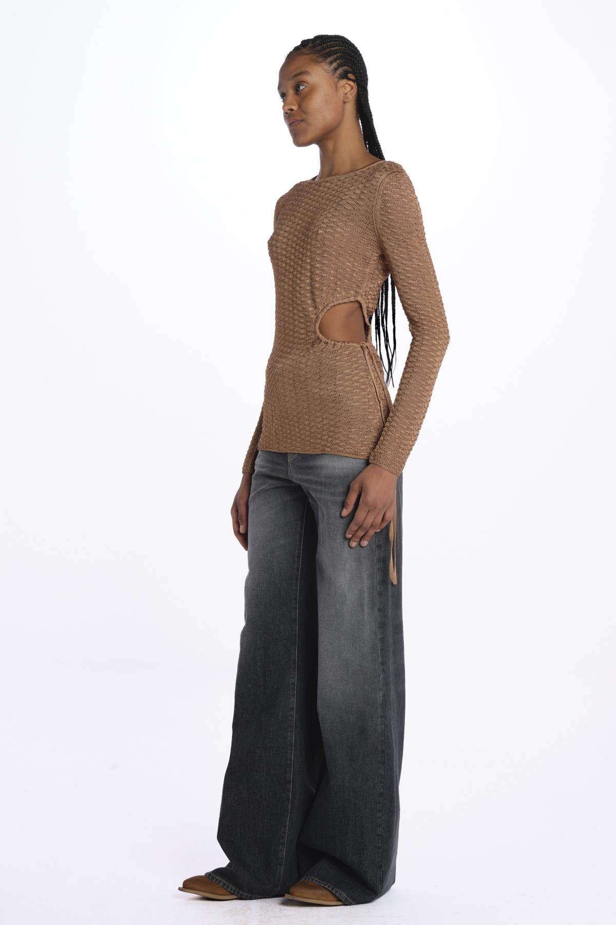 Top maglia con buco DRAC BRONZE ba&sh 