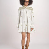 miniabito manica lunga NOUVEAU DRESS PAPYRUS.CALLA GREEN scarlett poppies 