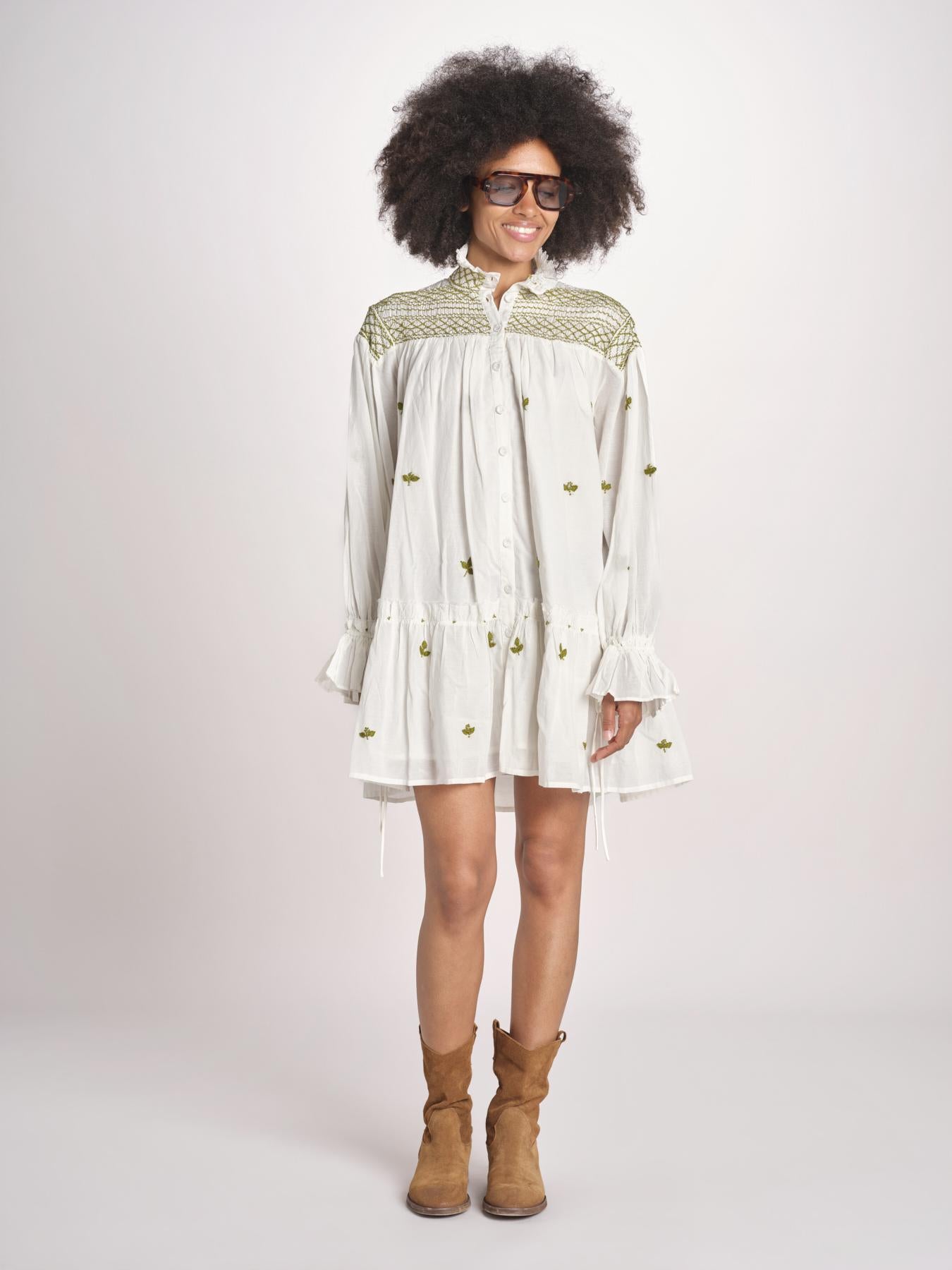 miniabito manica lunga NOUVEAU DRESS PAPYRUS.CALLA GREEN scarlett poppies 