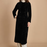 24098 cappotto doppiopetto in astrakan 24098300 NERO milaura 