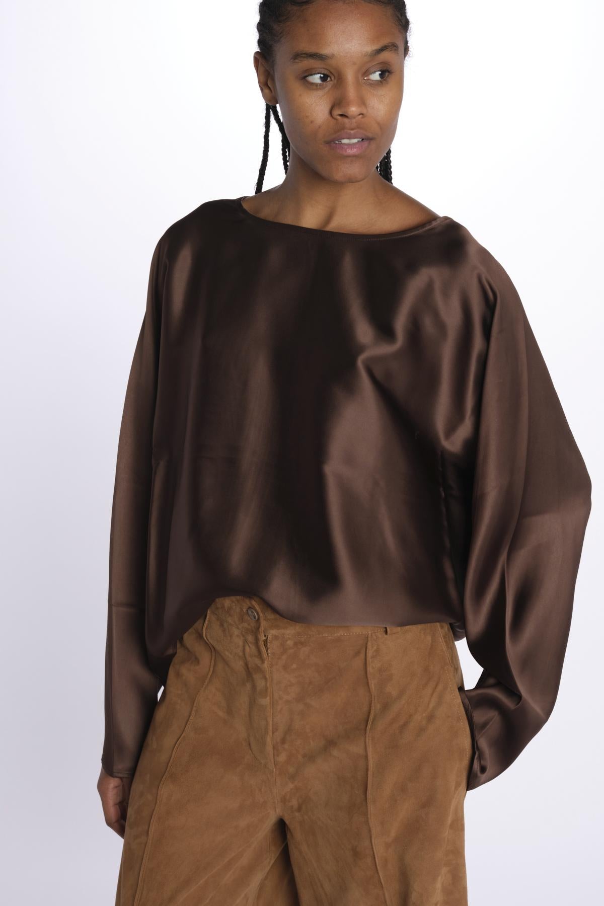 Camicia CANDY raso 5453187 TOFFEE herskind 
