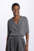 2-button low-cut sweater