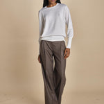 girocollo over in lana merino MIL LAU5BIS E14031 BIANCO milaura 