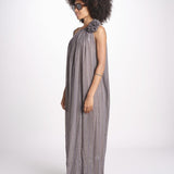 abito monospalla in lurex gessato KALISTA GREY christianzen 