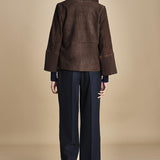 giubbino in camoscio NATE F25-173 030 CHOCOLATE oscar 