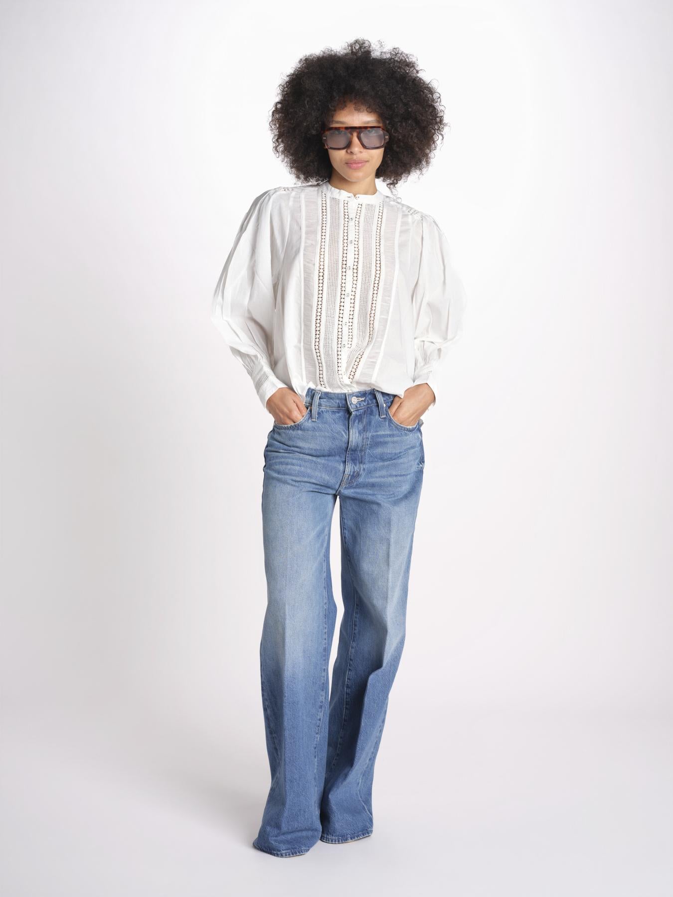 camicia m/l con ajours 347737 OFF-WHITE L0025 farm rio 