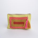 PELICAN bustina a quadretti G12W-0003-3023 YELLOW PINK guanabana 