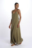 Long linen dress with crossover