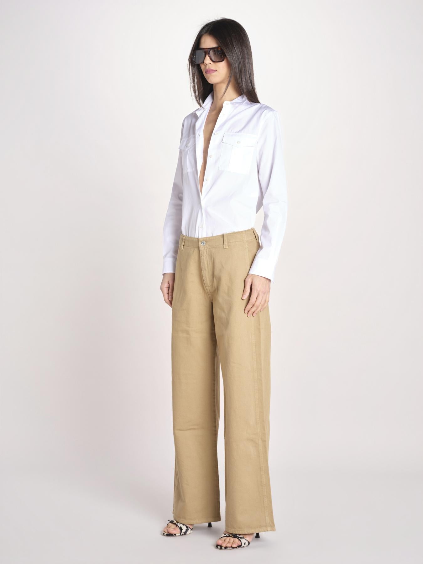 pantalone 5 tasche PIA CONFORTBULL BEIGE true avenue 
