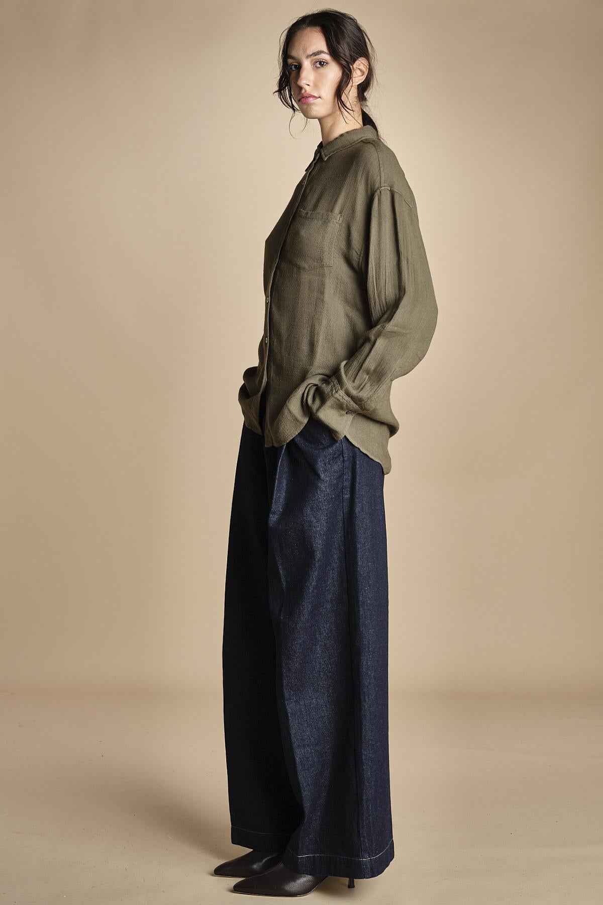 BAGGY camicia uomo voille lana DANY SILT true avenue 