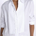 Camicia plastron con rouches MOD.5402 BIANCO aspesi 