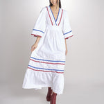 Abito con passamaneria RITA LONG DRESS RITA1BLO WHITE2 antik batik 