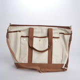 Borsa worker canvas pelle CABAS MULTIPOCH IVOIRE002 vanessa bruno 