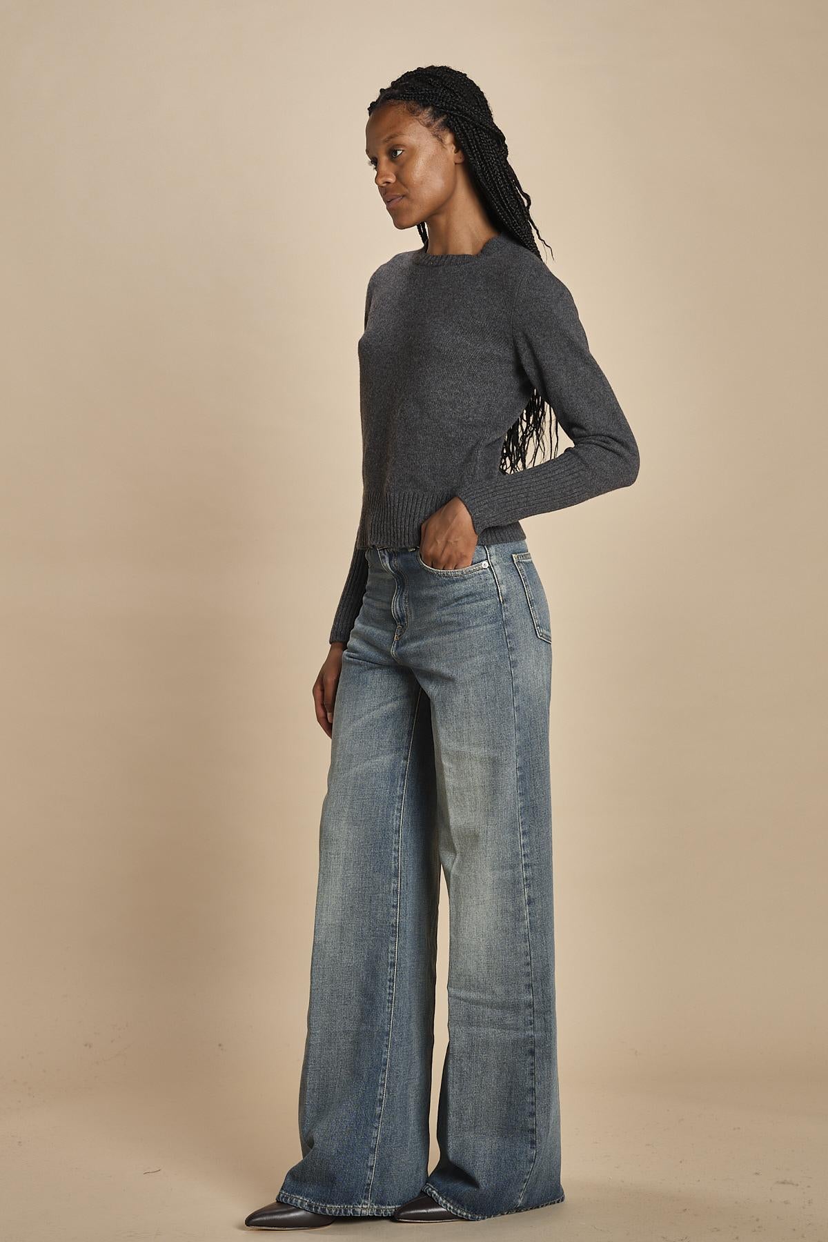 girocollo slim by milaura. d2501005 871 GRIGIO milaura 