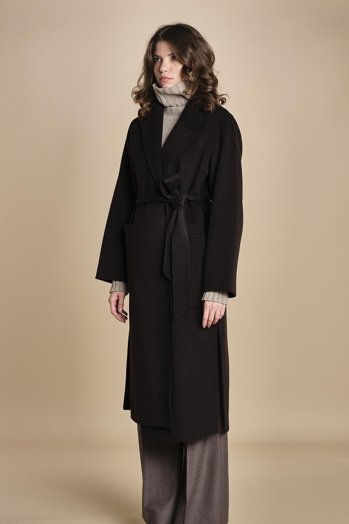 cappotto vestaglia double CELIA IO111046 BR291 ivy oak 
