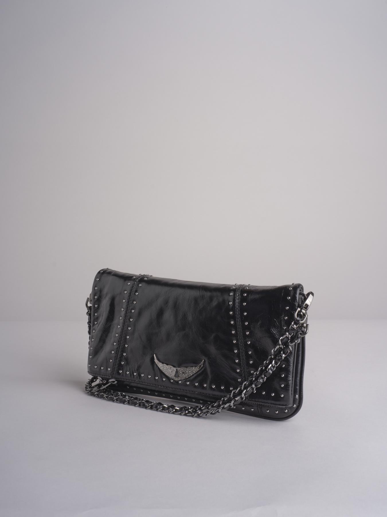 borsa tracolla con borchie LWBA04243 BLACK 011 zadig & voltaire 