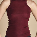top americano a costine in lana merino LAU28 E14015 BORDEAUX milaura 