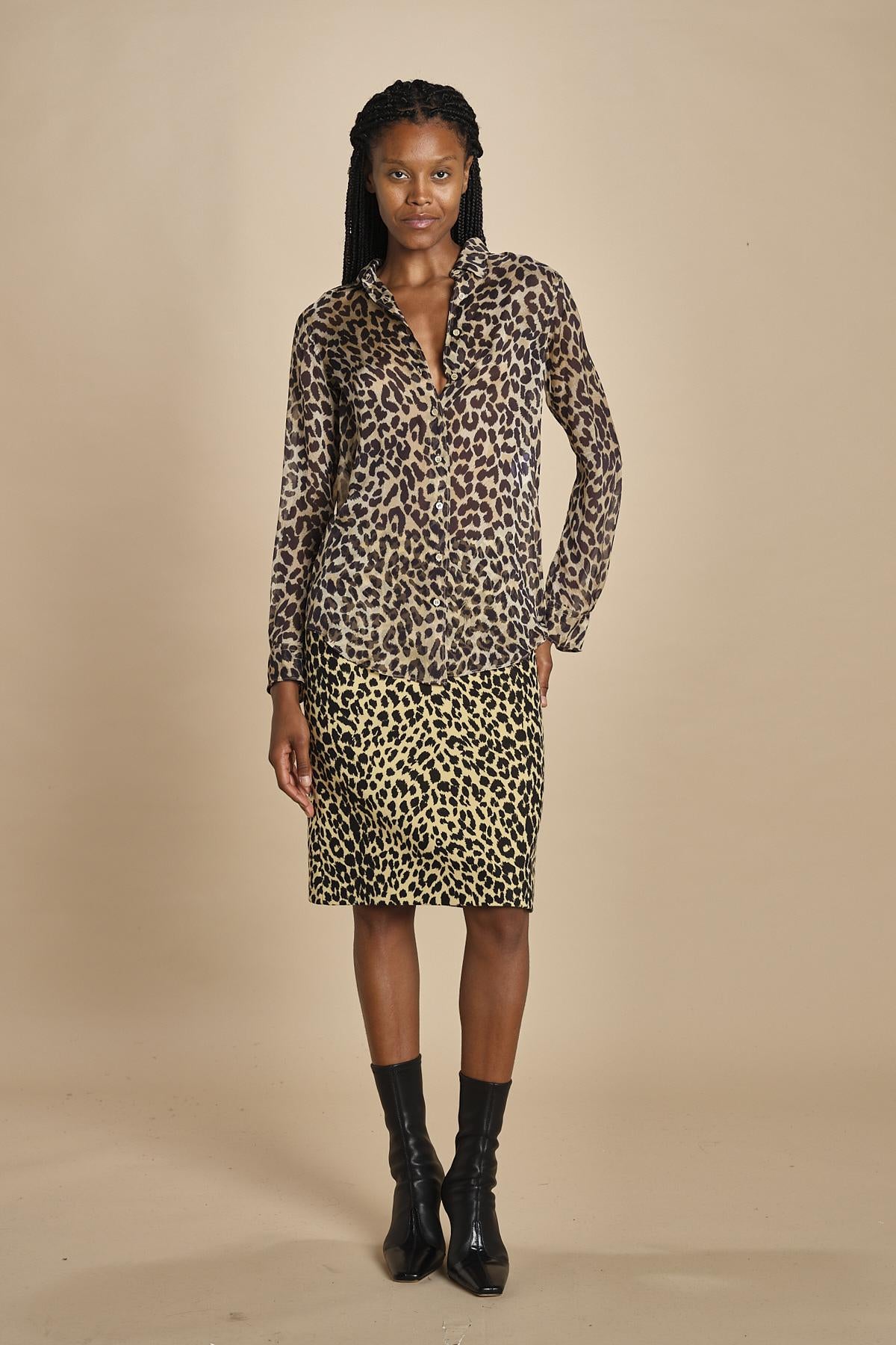camicia di seta maculata 5440 12111 aspesi 