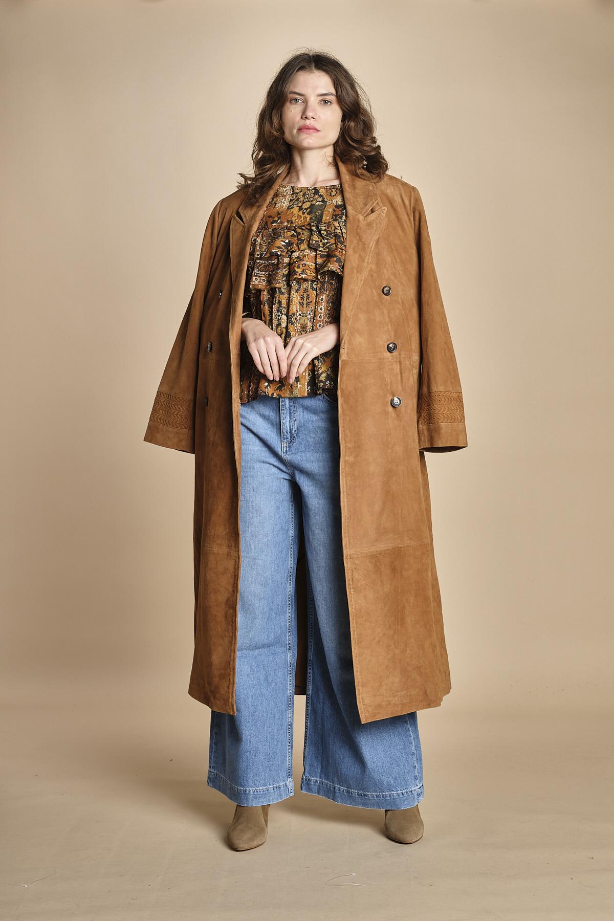 camicia stampa etno lurex PIXIE OCRE ba&sh 