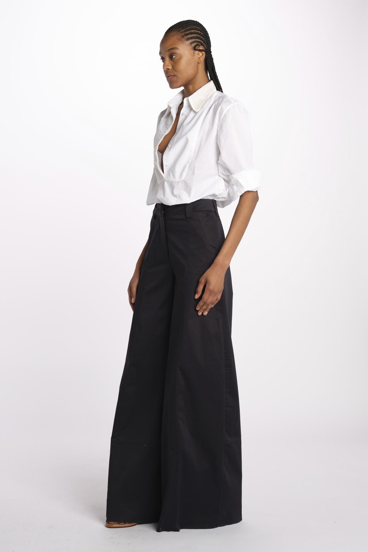 Pantalone ALMA palazzo ALMA T0194 NIGHT BLUE the latest 
