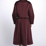Bomber MERLOT CROPPED raso 4299 BURGUNDY rebecca vallance 
