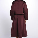 Bomber MERLOT CROPPED raso 4299 BURGUNDY rebecca vallance 