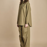 camicia collo guru DIMAS SNW MILITARY GREEN studio nicholson 