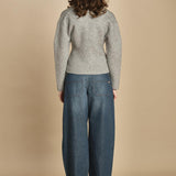 cardigan 1 bottone. CAR0335 GRI3325W soeur 