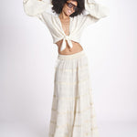 gonna lunga in lurex gessato SERENA OFF WHITE christianzen 