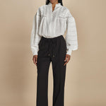 CLIFF pantalone con coulisse tela lana 5EVA01-V04013 NOIR vanessa bruno 