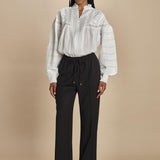 CLIFF pantalone con coulisse tela lana 5EVA01-V04013 NOIR vanessa bruno 