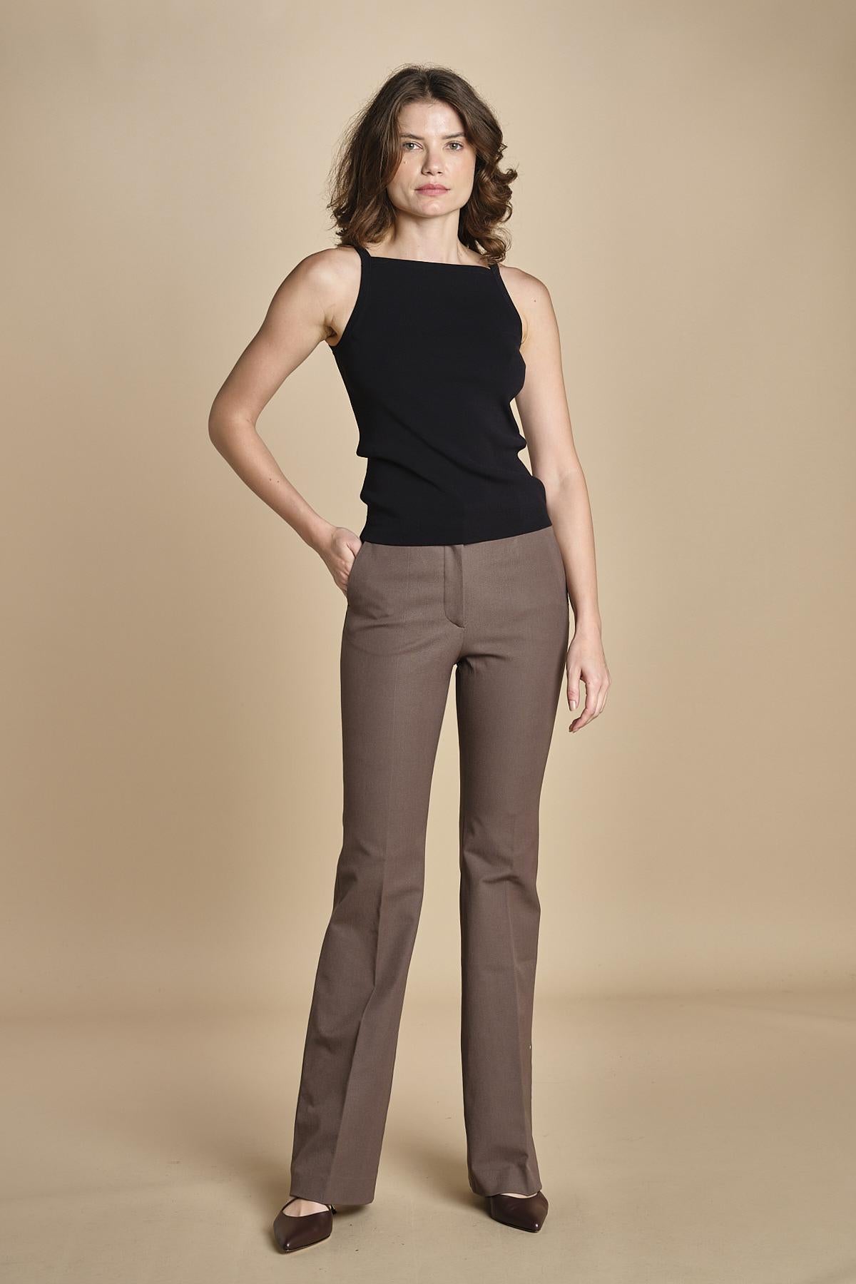 pantalone diritto stretch TARIFA  JF009416 MUSHROOM 2202 joseph 