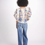 camicia voille m/c stampa a fiori 344127 RENATA SAND 26089 farm rio 