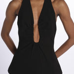 Top ALUSIA scollato double OND24TO031 BLACK misha 