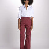 pantalone dritto in cotone MELODY 684 17025 quelledue 