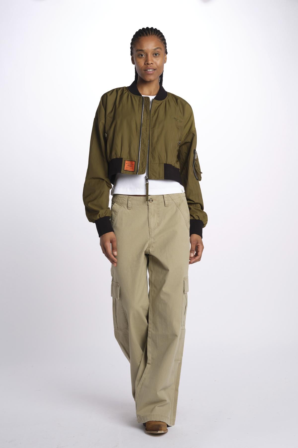 MA202 bomber corto donna EVMA202BE KAKI bombers original 
