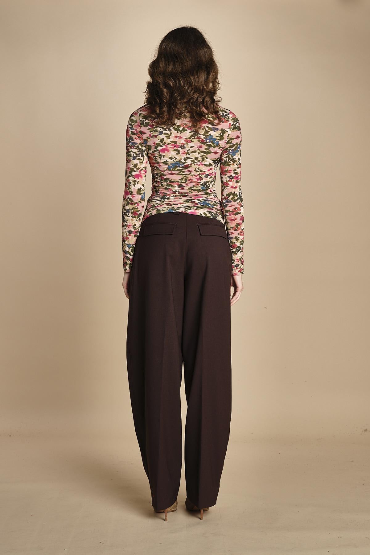 top in jersey a fiori IKAT TINY 339748 PINK farm rio 