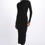 MIREILLE abito in maglia scollo schiena KWDR00179 NERO zadig & voltaire 
