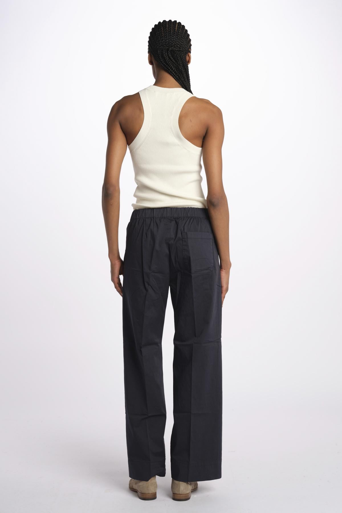 Pantalone PENSIL cotone con elastico PENSIL NAVY true avenue 
