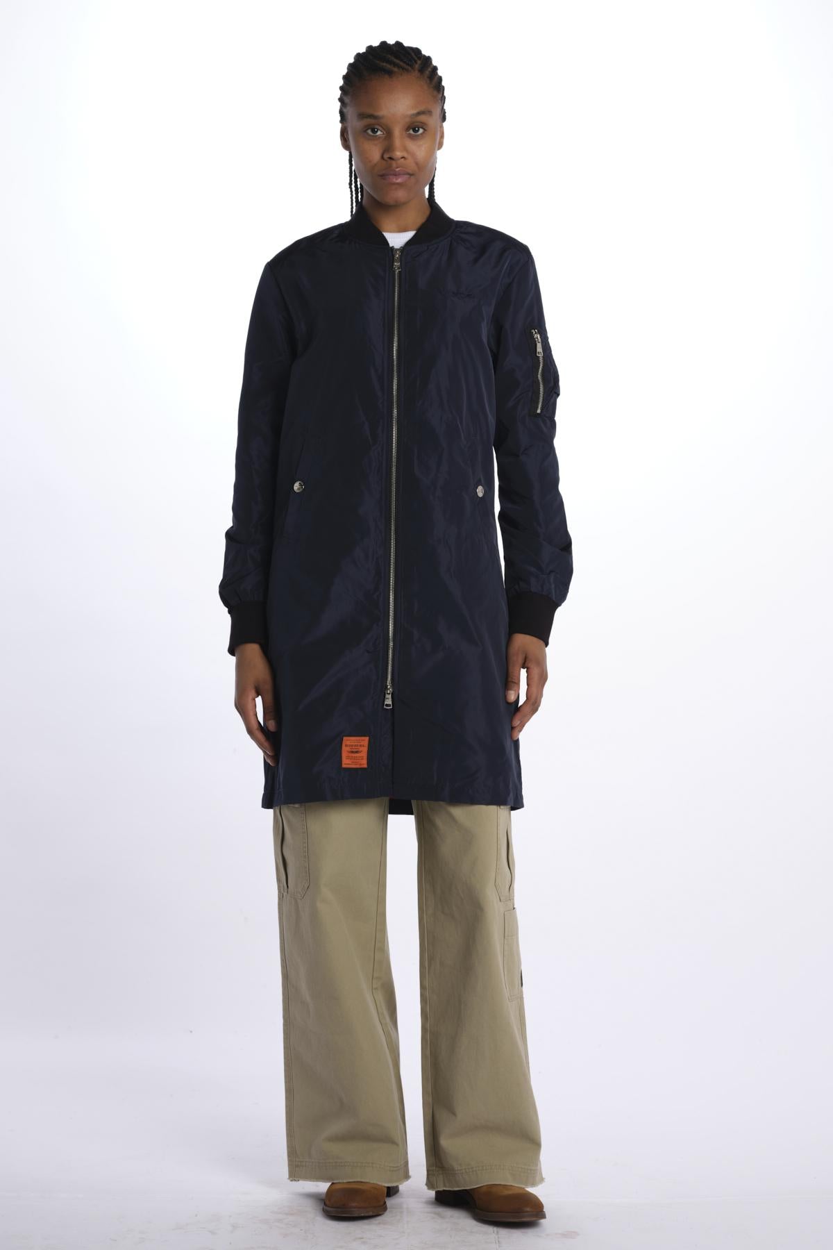 Bomber lungo impermeabile MA105 NAVY bombers original 