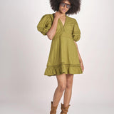 miniabito intrecciato OLGA KOMBU GREEN scarlett poppies 