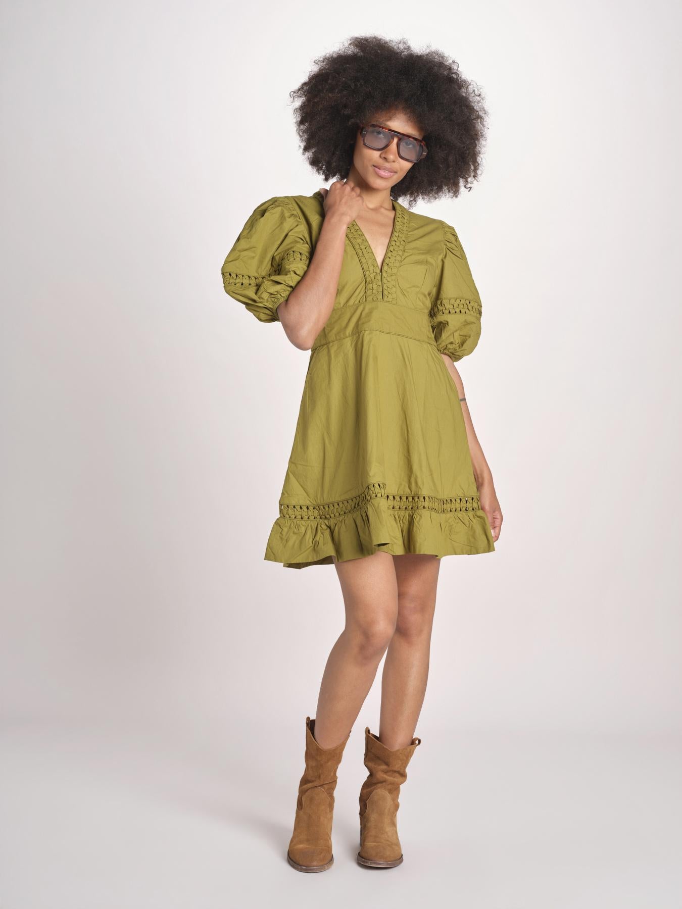 miniabito intrecciato OLGA KOMBU GREEN scarlett poppies 