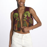 GIRAFFE GILET by milaura. BE24866 BURGUNDY benaras soleil 