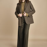 pantalone over con nervature in gabardine ORIANA 540339 44 quelledue 