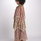 abito lungo a balze con fiori 3VSD IV3 IV3 yvonne s. 