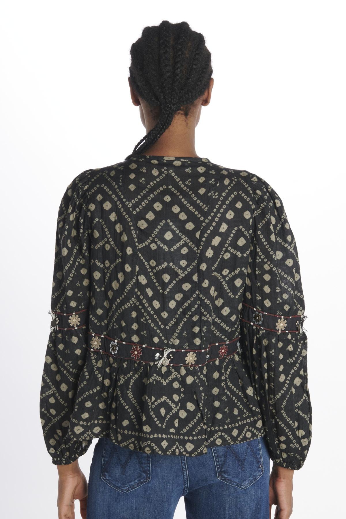  132MAYAEMBROIDERY BLACK sea ny 