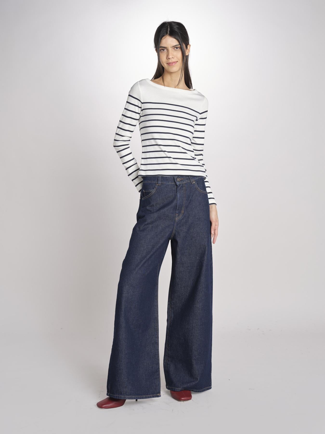 T-shirt a righe GABY 6EVB05-V13744 ECRU MARINE vanessa bruno 