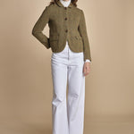 giacca in shetland con colletto rotondo 0959 18320 aspesi 